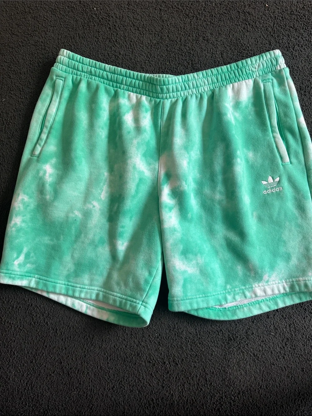adidas Women’s Mint Green Tie-Dye Athletic Shorts